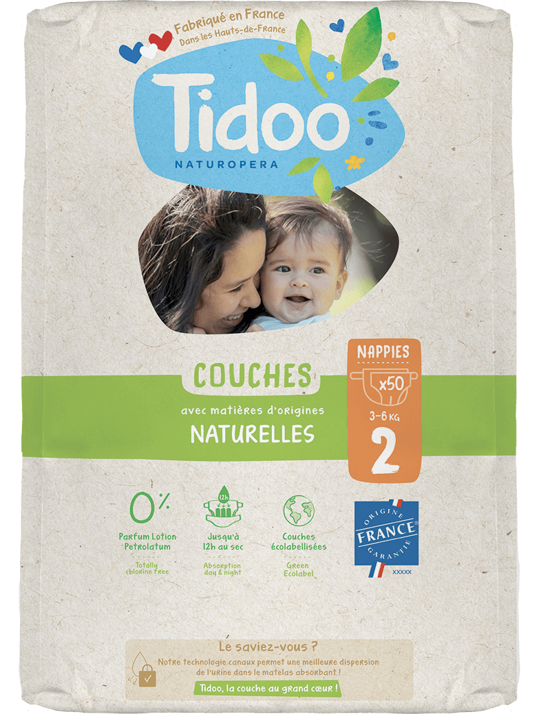 Tidoo Couches T2 jumbo pack 3-6kg 50pièces